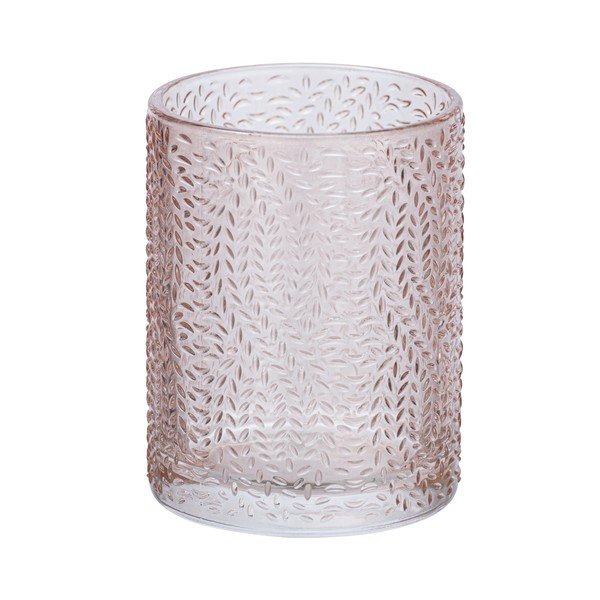 Svetloružový sklenený téglik na kefky Wenko Vetro-image-2