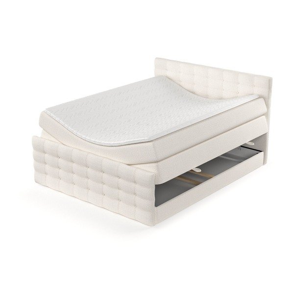 Krémová boxspring posteľ s úložným priestorom 160x200 cm Blend – Maison de Rêve-image-4