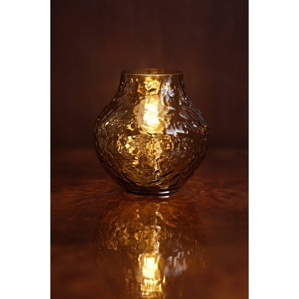 Jantárová sklenená stolová lampa (výška  15 cm) Breen – Jotex-image-1