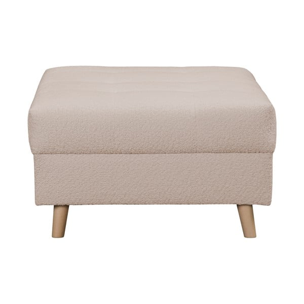 Béžový taburet z textílie buklé Ariella – Ropez-image-3