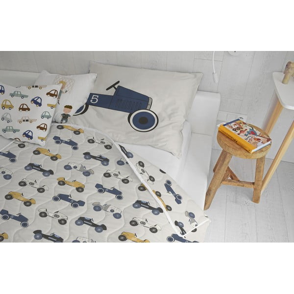 Prešívaná deka a obliečka na vankúš v súprave z bavlneného saténu 140x200 cm – Butter Kings-image-1