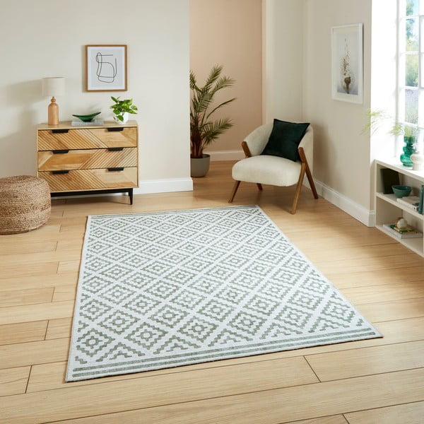 Zelený prateľný koberec 61x120 cm Coral Green – Think Rugs-image-1