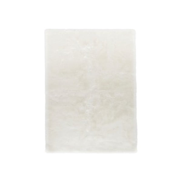 Biely koberec z umelej kožušiny Mint Rugs Softr, 170 × 120 cm