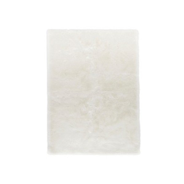 Biely koberec z umelej kožušiny Mint Rugs Softr, 170 × 120 cm