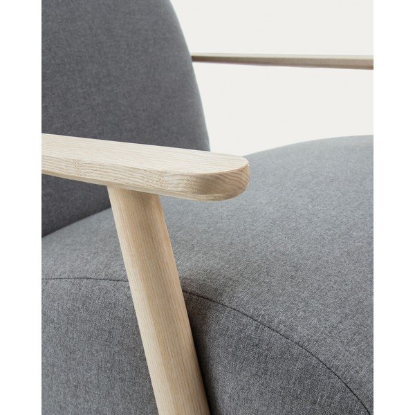 Sivé kreslo Meghan – Kave Home-image-1