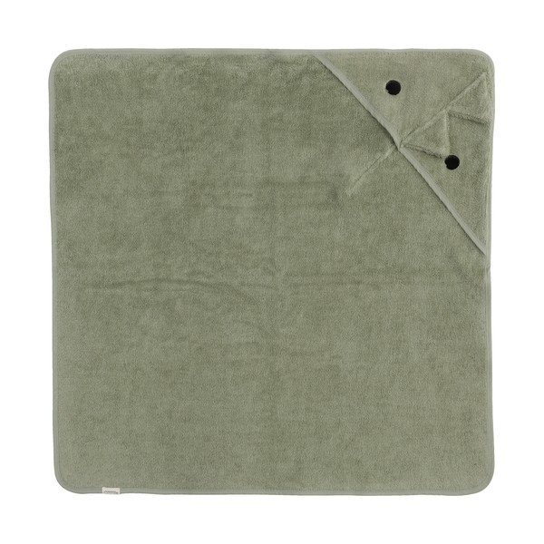 Zelená bavlnená detská osuška s kapucňou 75x75 cm Dinosaur – Kindsgut-image-2