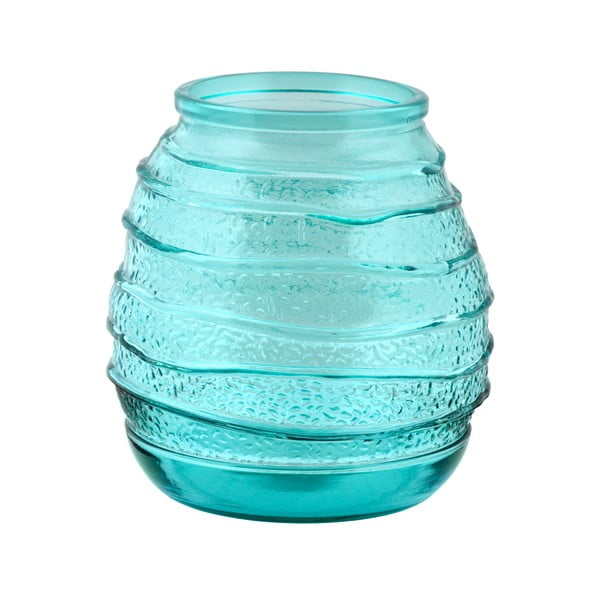 Modrá váza z recyklovaného skla Ego Dekor Organic, výška 19 cm