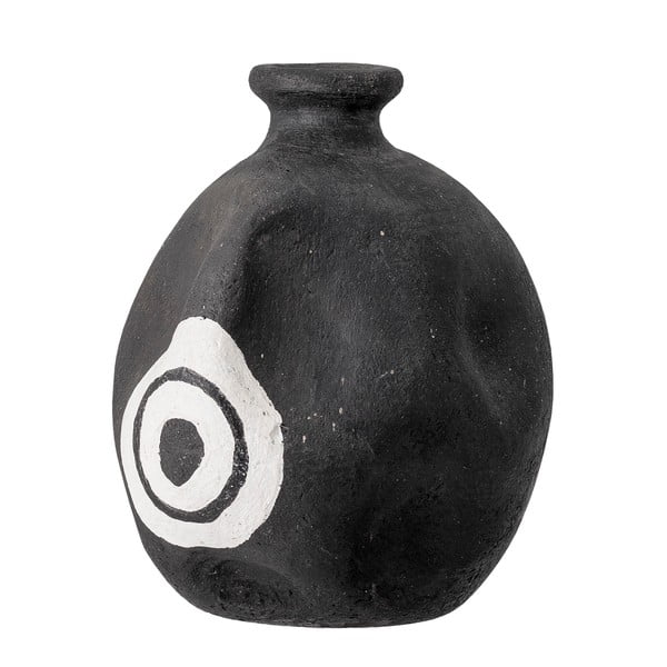 Čierna dekoratívna váza z terakoty Bloomingville Mika, výška 14 cm-image-3