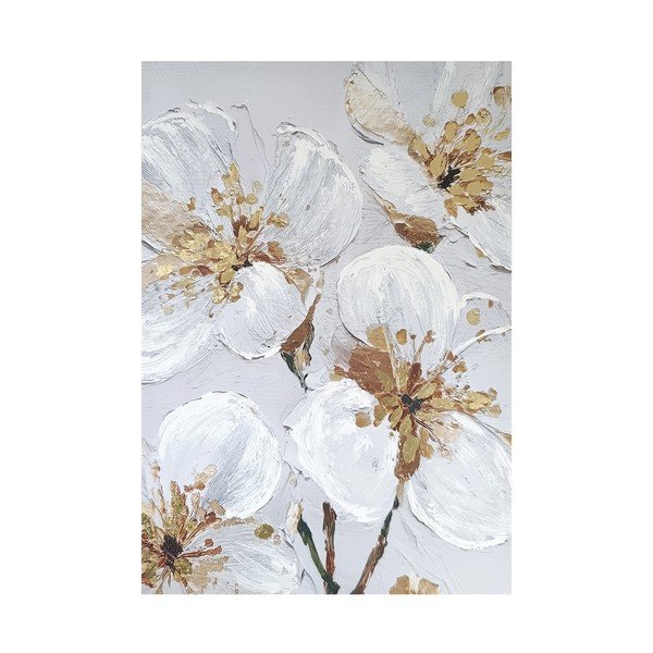 Obraz s ručne maľovanými prvkami 70x100 cm Petal Glow – Styler