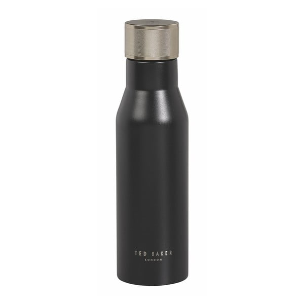 Čierna fľaša na vodu Ted Baker Knurled, 500 ml