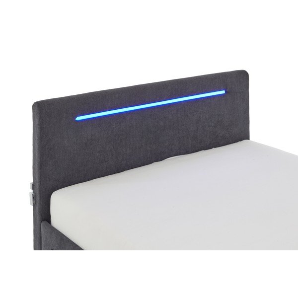 Tmavosivá čalúnená detská posteľ bez roštu 140x200 cm Circle – Meise Möbel-image-4