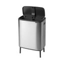 Dotykový oceľový odpadkový kôš na triedený odpad v matne striebornej farbe 60 l Bo Touch Bin Hi – Brabantia