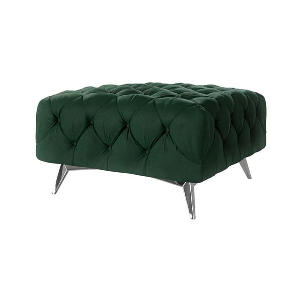 Tmavozelená zamatová podnožka Chelsea – Ropez-image-1