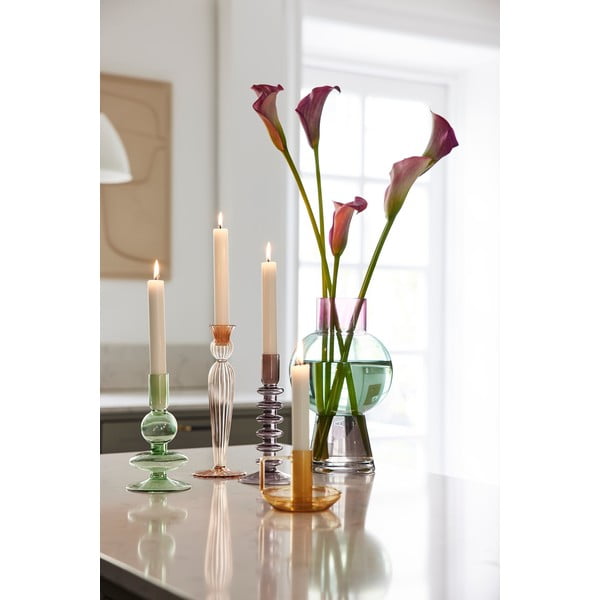 Ružový sklenený svietnik Bahne & CO-image-4