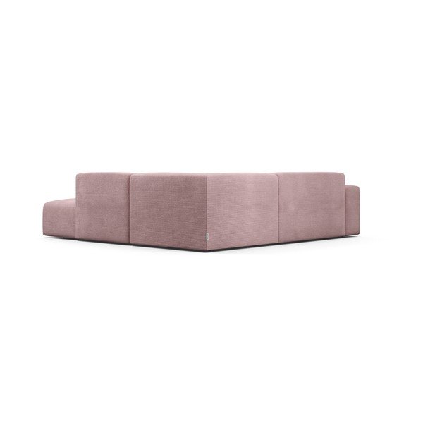 Ružová menčestrová rohová pohovka Marie Claire Home Karen, 260 cm, pravý roh-image-4