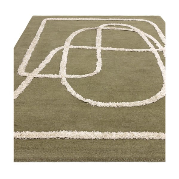 Zelený ručne tkaný vlnený koberec 160x230 cm Matrix – Asiatic Carpets-image-2