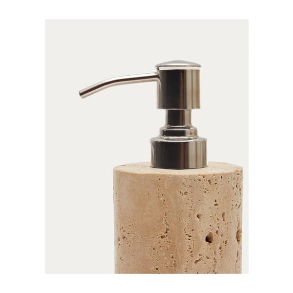 Béžový kamenný dávkovač mydla Macre – Kave Home-image-4