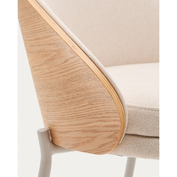 Béžová/vo svetloprírodnej farbe barová stolička (výška sedadla 65 cm) Eamy – Kave Home-image-4