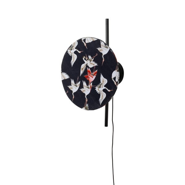 Čierne nástenné svietidlo Jaylee – White Label-image-2