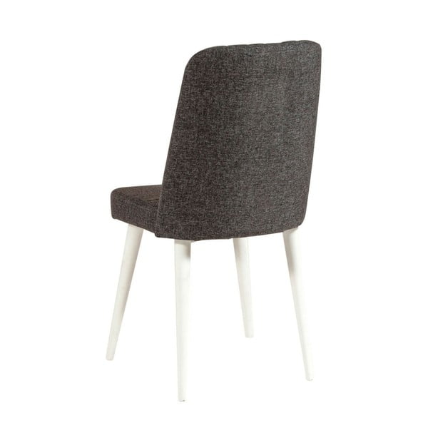 Antracitová zamatová jedálenská stolička Stormi Sandalye – Kalune Design-image-1