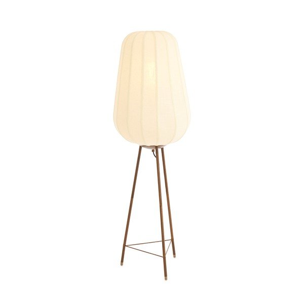 Biela stojacia lampa s textilným tienidlom (výška  133 cm) Bibury – Light & Living-image-1
