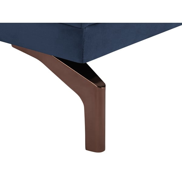 Tmavomodrá trojmiestna pohovka s podnožou v zlatej farbe Windsor & Co Sofas Jupiter-image-4