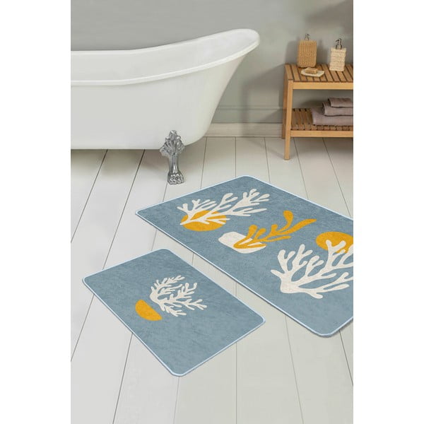 Modré kúpeľňové predložky v súprave 2 ks 60x100 cm – Mila Home-image-2