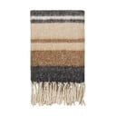 Hnedá deka s prímesou vlny 130x170 cm Carmel – House Nordic