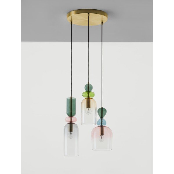 Sklenené závesné svietidlo v zlatej farbe ø 42 cm Murano – Nova Luce-image-2