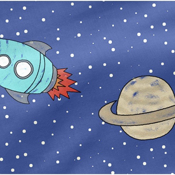 Modrá elastická bavlnená plachta Mr. Fox Space Rocket, 90 x 200 cm-image-1