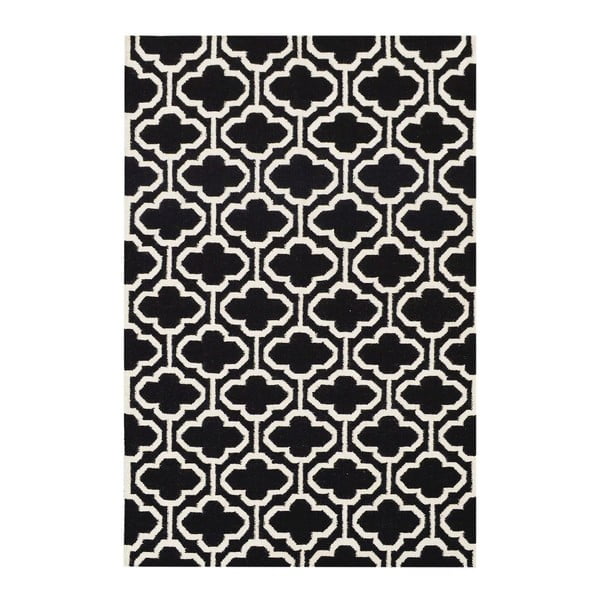 Vlnený koberec Penelope Black, 140x200 cm