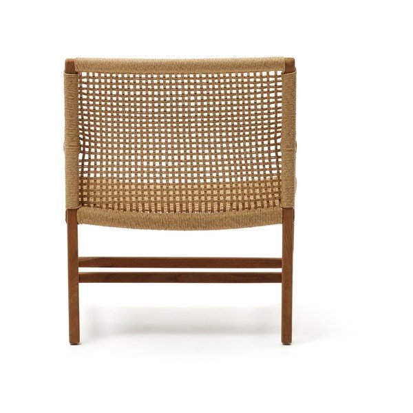 Drevené záhradné kreslo v prírodnej farbe Sabolla - Kave Home-image-4