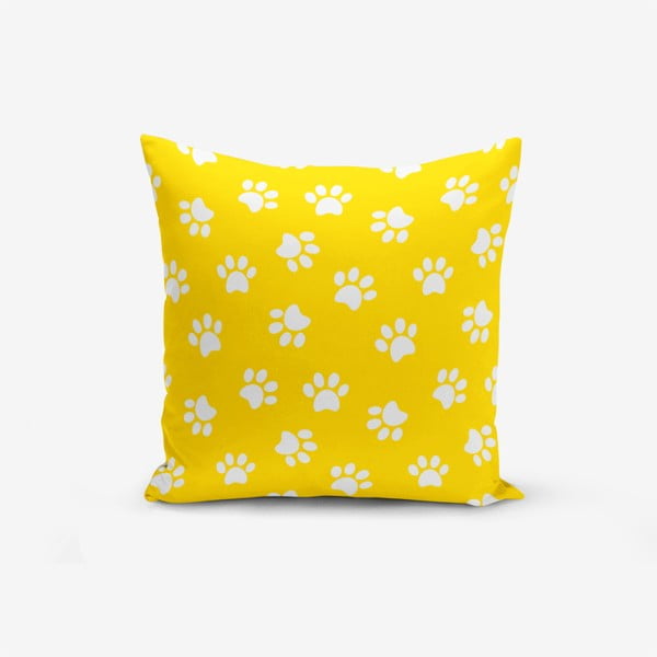 Žltá obliečka na vankúš s prímesou bavlny Minimalist Cushion Covers Yellow Background Pati, 45 × 45 cm
