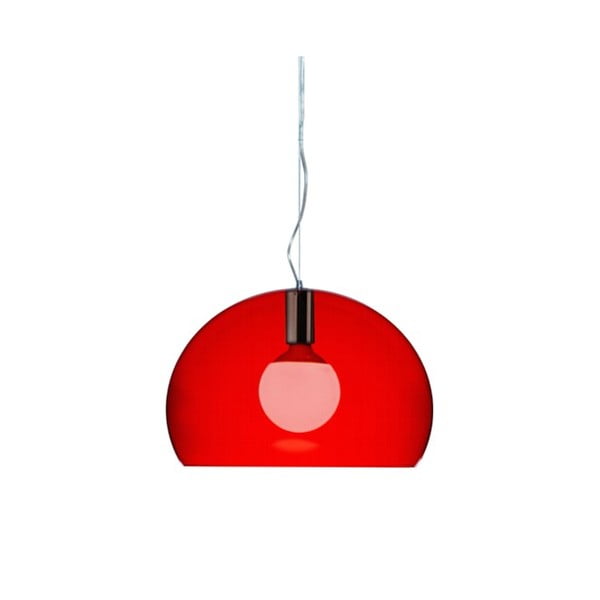 Červené stropné svietidlo Kartell Fly, ⌀ 38 cm