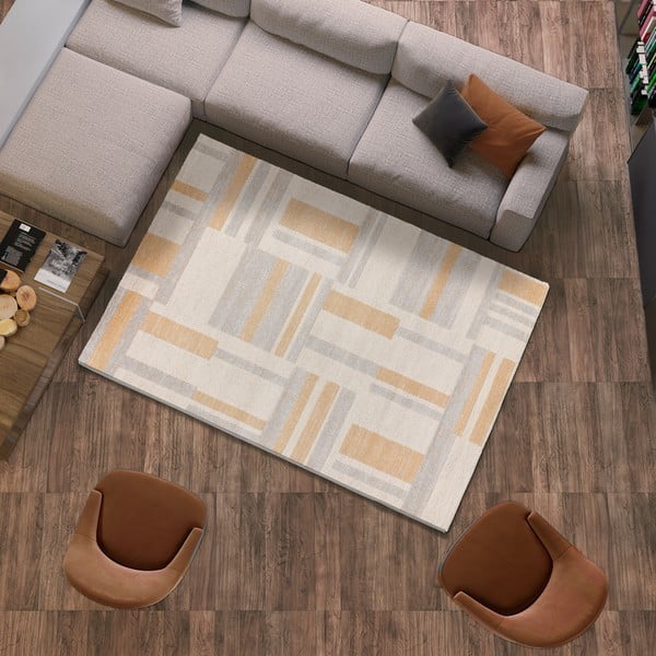 Koberec vo svetlosivej a krémovej farbe 160x230 cm Craft – Universal-image-2