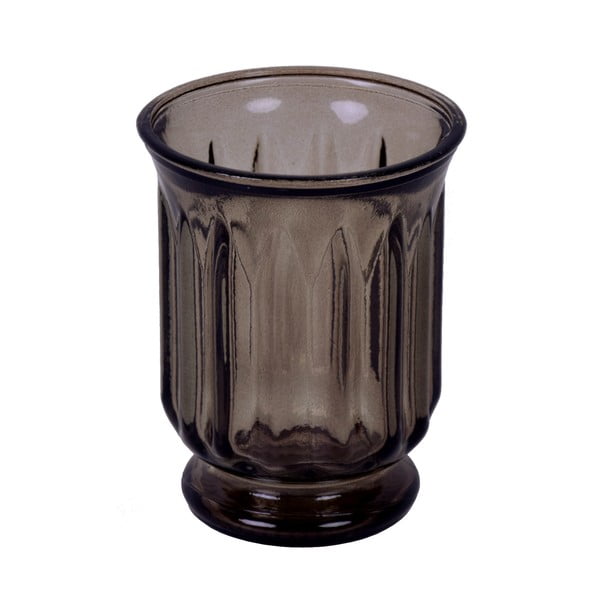 Sivá váza z recyklovaného skla Ego Dekor Hurricane, výška 14,5 cm