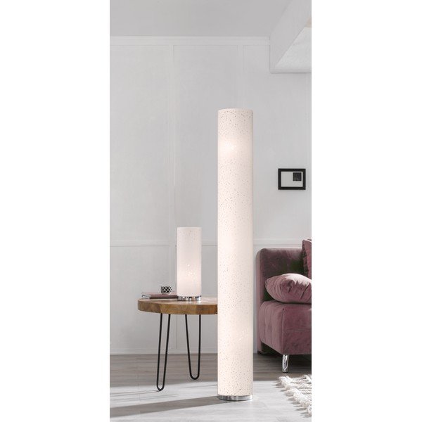 Biela stojacia lampa s textilným tienidlom (výška  156 cm) Thor – Fischer & Honsel-image-2