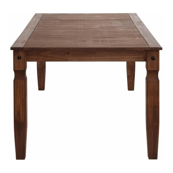 Tmavo hnedý jedálenský stôl z borovicového dreva Støraa Alfredo, 80 x 120 cm
