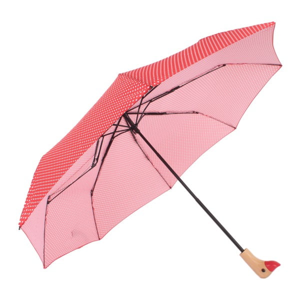 Červený skladací dáždnik Goose, ⌀ 96 cm