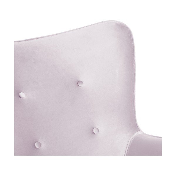 Levanduľovofialové kreslo a podnožka s podnožou v prírodnej farbe Vivonita Cora Velvet-image-4