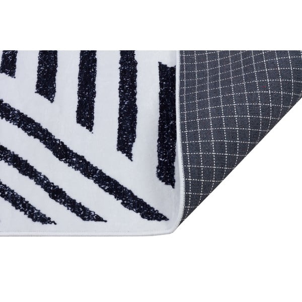 Bielo-modrý umývateľný koberec behúň 300x80 cm - Vitaus-image-2