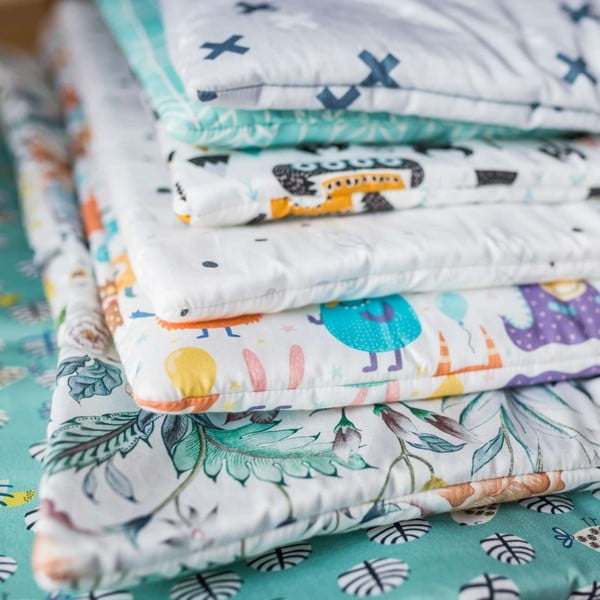 Biela/oranžová súprava do postieľky Sweet Dreams – Yellow Tipi-image-1