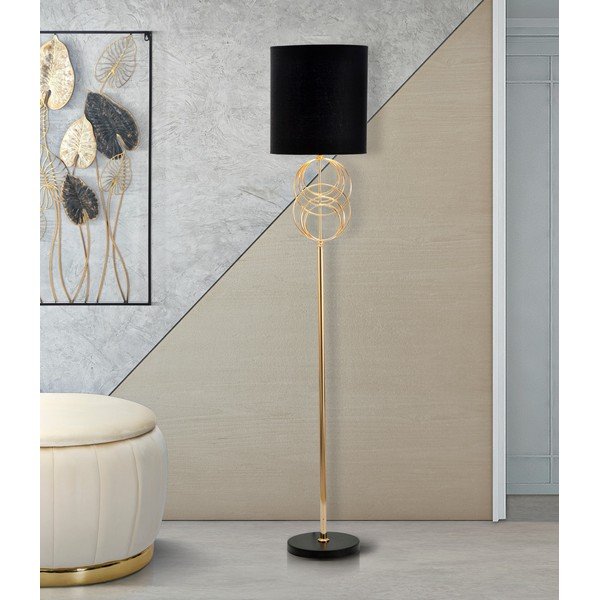 Čierna stojacia lampa Mauro Ferretti Circly-image-1
