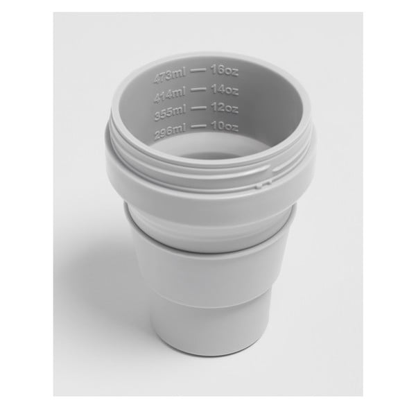 Sivý skladací cestovný hrnček Stojo Biggie Cashmere, 470 ml-image-4