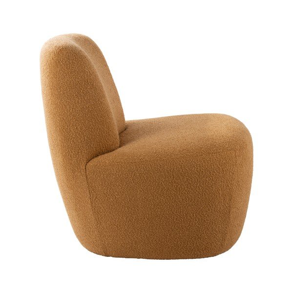 Žlté kreslo z textílie buklé Ada – Leitmotiv-image-3