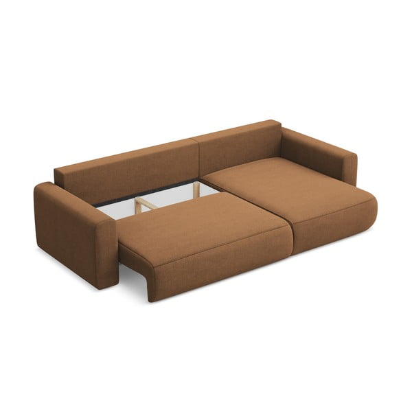 Terakotová rozkladacia/s úložným priestorom rohová pohovka (pravý roh/s leňoškou) Kapua – Makamii-image-3