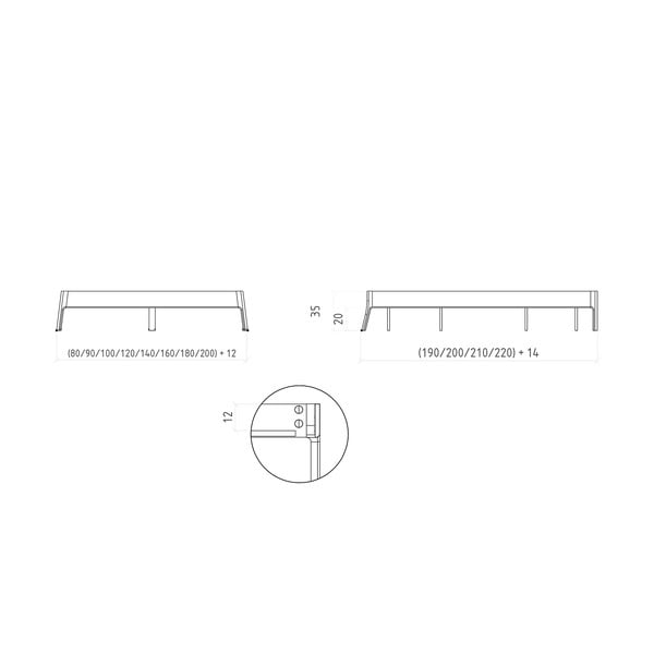 Dvojlôžková posteľ z dubového dreva v prírodnej farbe 180x200 cm Twig – The Beds-image-4