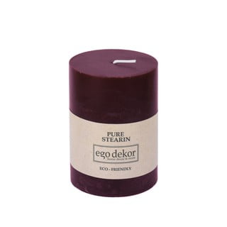 Vínovočervená sviečka Eco candles by Ego dekor Friendly, doba horenia 37 h