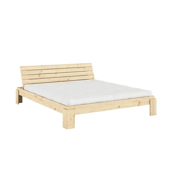 Dvojlôžková posteľ z borovicového dreva s roštom v prírodnej farbe 180x200 cm Layers – Karup Design-image-3