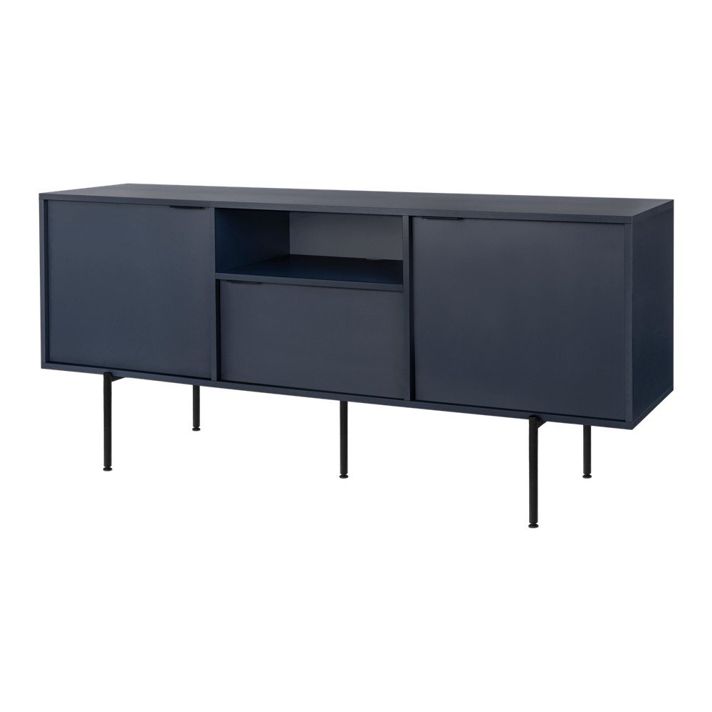 E-shop Tmavomodrý TV stolík 180x79x50 cm Bau – noo.ma